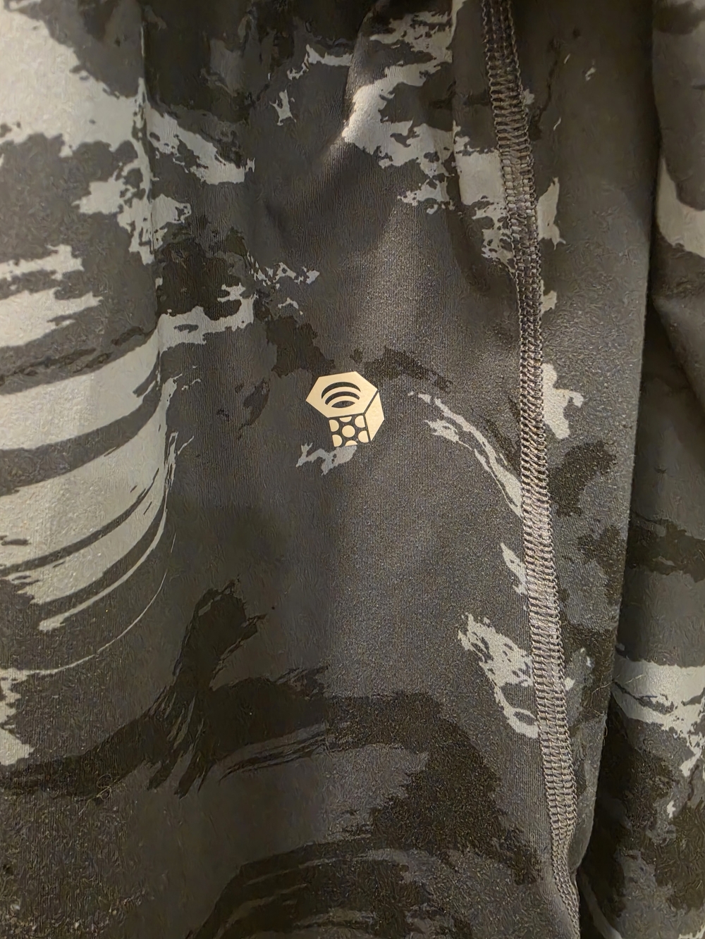 Women's Hooded Performance Shirt - Charcoal Camouflage - Picture 7 of 8